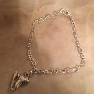 Ice skate charm bracelet